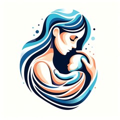 World Breastfeeding Day, Mothers day of breastfeeding, abstract art, Generated Ai