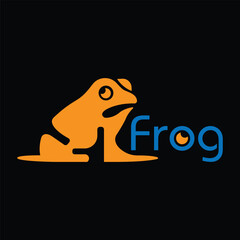 frog logo design icon vector