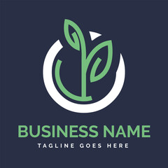 leaf logo design icon vector