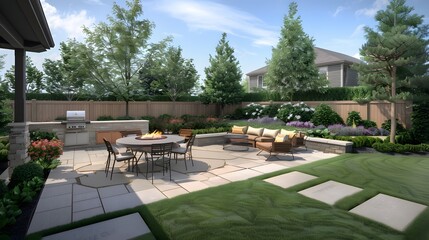 spacious backyard entertaining ideas , backyard entertaining design ideas