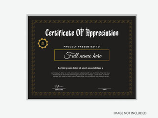 Modern and creative certificate design template 