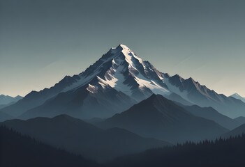 mountains in the morning