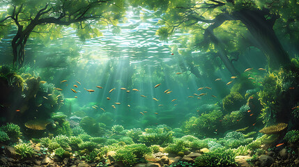 Fototapeta premium Stimulate interest environmental science with images of ecosystems and wildlife habitats