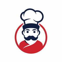 Chef mascot logo design vector art illustration. Restaurant Use as food delivery service design.