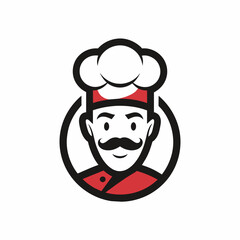 Chef mascot logo design vector art illustration. Restaurant Use as food delivery service design.