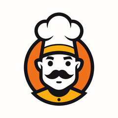 Chef mascot logo design vector art illustration. Restaurant Use as food delivery service design.