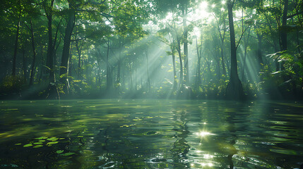 Obraz premium Stimulate interest environmental science with images of ecosystems and wildlife habitats