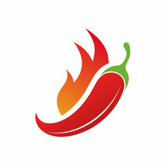Red Hot Chili logo design vector art illustration. Chili pepper.