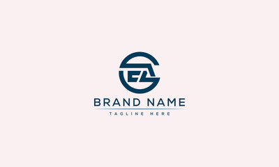 Logo design letter EA . Elegant modern. Vector template.