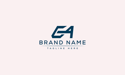 Logo design letter EA . Elegant modern. Vector template.