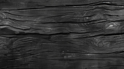 Obraz premium Black Wooden Texture with Cracks