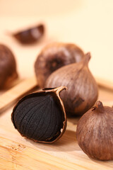 Black garlic is made from fermented fresh garlic and has antioxidant effects