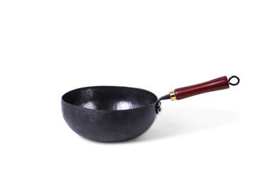 Iron pot is a common cooking utensil in Asian countries. It is made by traditional craftsmanship.