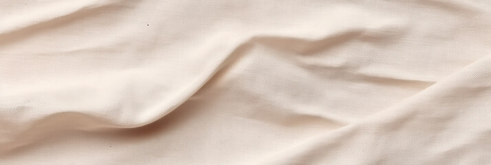 Cream fabric texture with soft folds, natural and cozy textile background ideal for interior design, fashion, and craft projects requiring a warm and inviting look

