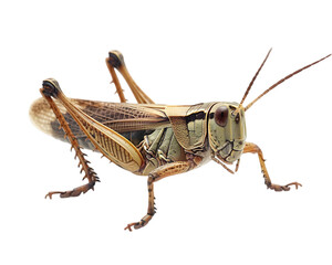 Cricket  locust isolated on white background