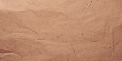 Crumpled brown paper texture with visible creases, vintage and rustic background ideal for creative designs and artistic projects requiring a textured and aged look

