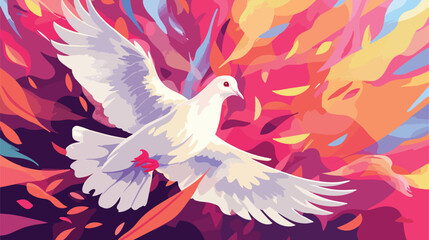 Dove of peace stop war concept background. No war 