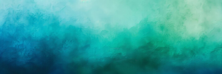 Obraz premium Soft gradient teal and blue watercolor abstract background, soothing and calm visual effect with smooth transitions and subtle textures creating a serene and tranquil atmosphere 