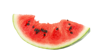 Watermelon slice isolated on transparent background.