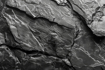 A closeup of dark slate rock texture. Created with Ai 