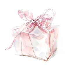 Wedding favors, watercolor style, isolated on white, studio lighting, perfectly centered