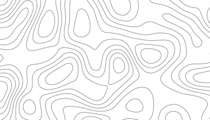 Topographic gradient line map. Abstract circle lines background. Abstract blank detailed topographic contour map. Background of the topographic map. Line topography map contour background.