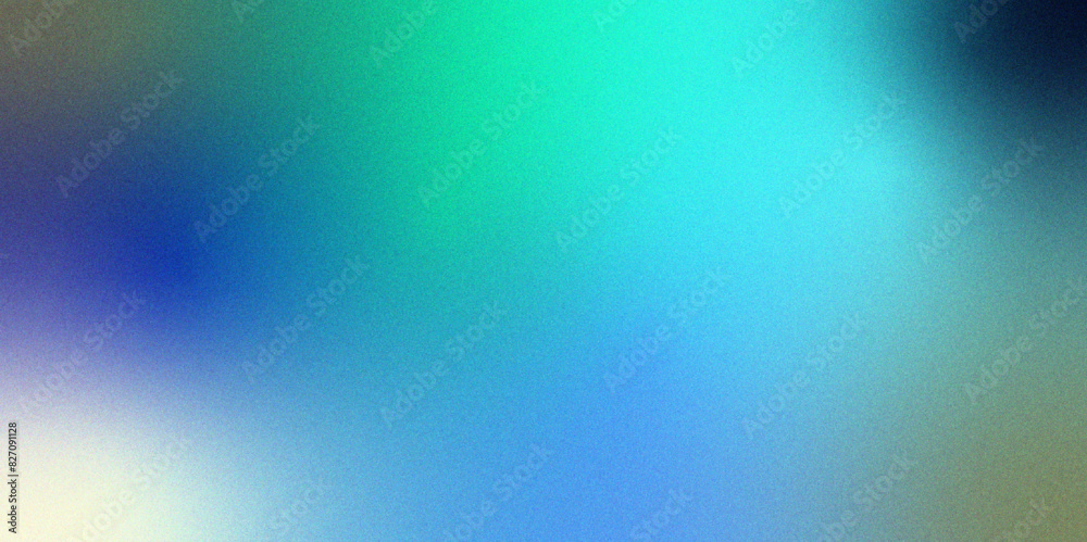 Poster abstract blue black teal retro vibe grainy gradient noise texture effect. light grainy color gradien