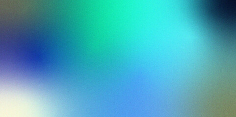 Abstract blue black teal retro vibe grainy gradient noise texture effect. Light grainy color gradient background. Textured with rough grain, noise, and bright spots.