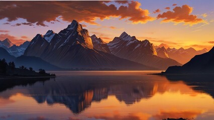 background of beautiful and peaceful mountain views