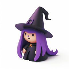 witch icon in 3D style on a white background