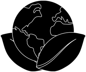 nature illustration leaf silhouette green logo eco icon ecology outline trash tree world pollution industry recycling garbage battery plant shape environmental electricity environment for vector