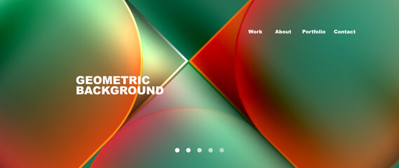 Round squares, circles with fluid gradients. Vector Illustration For Wallpaper, Banner, Background, Card, Book Illustration, landing page