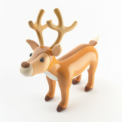 Obraz premium deer icon in 3D style on a white background