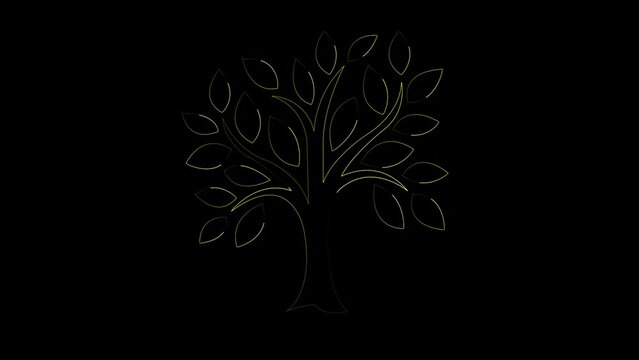 tree design over black background vector illustration