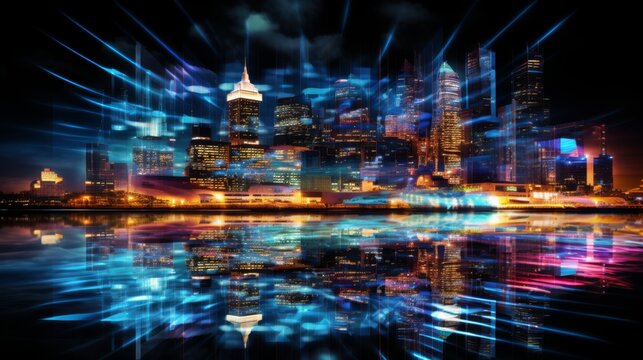 Global digital communication networks transmitting information via various channels across the world
