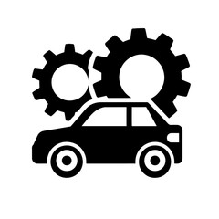 Obraz premium icon gear and car Vector SVG