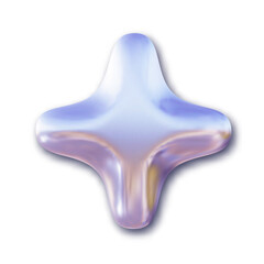 3d chrome shapes.Metal elements for design in Y2K style