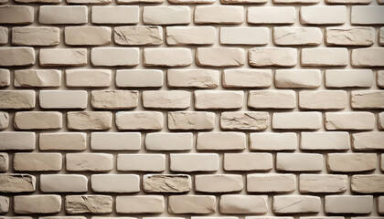 Fototapeta premium レンガの壁 ベージュ 背景 壁紙 素材