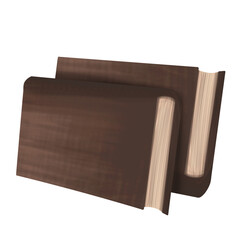 Illustration of a book with a brown cover 
