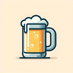 심플,맥주잔,아이콘,그림