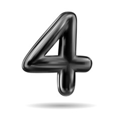 Letter 4 Vector Text Style, Fonts Concept