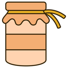 vector illustration of a jar of jam