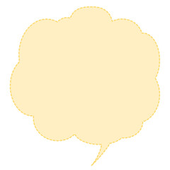 黄色の雲型吹き出し