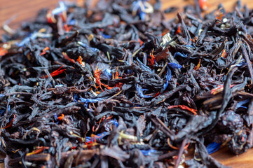 Black tea with a selection of different herbs