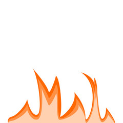 simple flame element with flat design style for your design. flame illustration