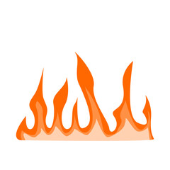hot flame illustration with flat style design for your design