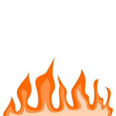 fire illustration with flat design for your design/ flame illustration