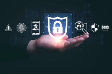 Cybersecurity and privacy protection with cutting-edge technology. Secure your data with a blend of internet network and the iconic lock symbol. Safeguard personal information online effortlessly.