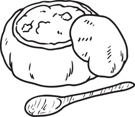 グラタンパン線画