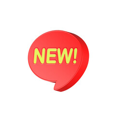 new bubble chat 3d advertising red color